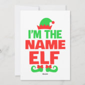 Personalized Christmas Elf Feestdagenkaart (Achterkant)