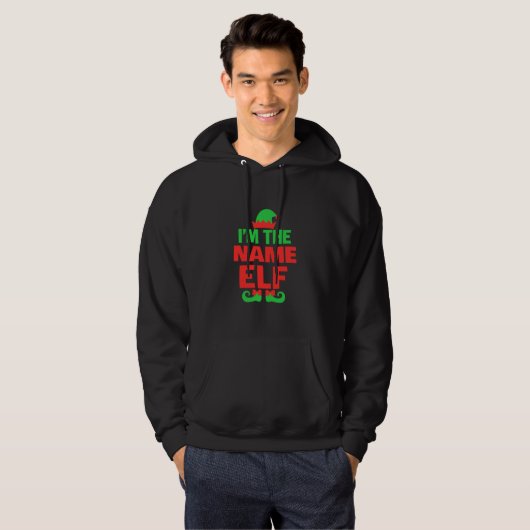Personalized Christmas Elf Hoodie (Voorkant volledig)