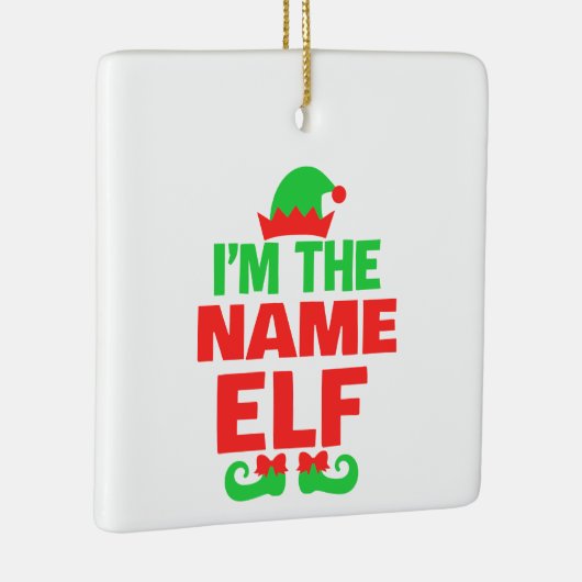 Personalized Christmas Elf Keramisch Ornament (Rechts)
