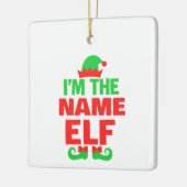 Personalized Christmas Elf Keramisch Ornament (Links)