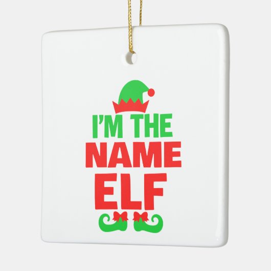 Personalized Christmas Elf Keramisch Ornament (Links)