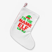 Personalized Christmas Elf Kleine Kerstsok (Voorkant (Hangend))