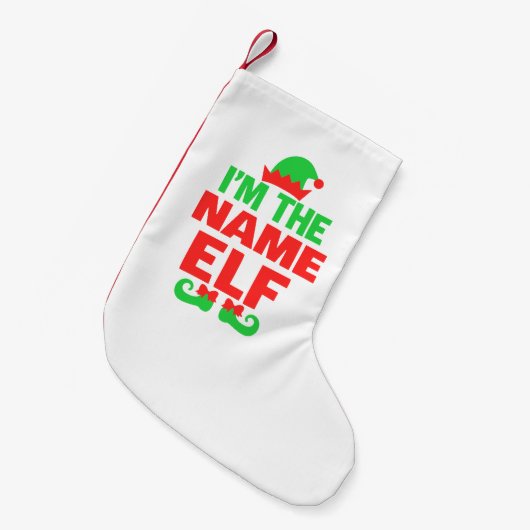 Personalized Christmas Elf Kleine Kerstsok (Voorkant (Hangend))