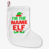 Personalized Christmas Elf Kleine Kerstsok (Voorkant)