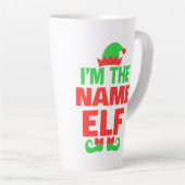 Personalized Christmas Elf Latte Mok (Rechterhoek)
