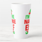 Personalized Christmas Elf Latte Mok (Voorkant)