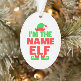 Personalized Christmas Elf Ornament