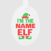 Personalized Christmas Elf Ornament (achterkant)