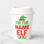 Personalized Christmas Elf Papieren Bekers (Achterkant)