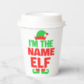 Personalized Christmas Elf Papieren Bekers (Voorkant)