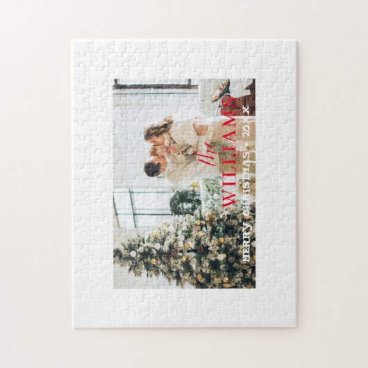 Personalized Christmas Family Photo Legpuzzel (Verticaal)