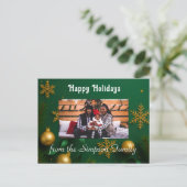 Personalized Christmas Family Photo Postcard Briefkaart (Staand voorkant)