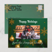 Personalized Christmas Family Photo Postcard Briefkaart (Voorkant / Achterkant)