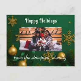Personalized Christmas Family Photo Postcard Briefkaart