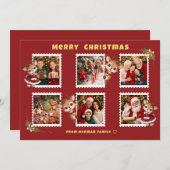 Personalized Christmas Flat Holiday Card Feestdagenkaart (Voorkant / Achterkant)