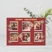 Personalized Christmas Flat Holiday Card Feestdagenkaart (Staand voorkant)