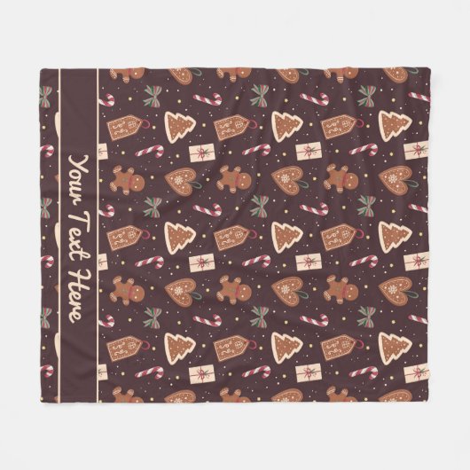 Personalized Christmas Fleece Blanket Deken (Voorkant (Horizontaal))