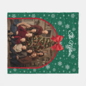 Personalized Christmas Fleece Blanket with Custom  (Voorkant (Horizontaal))
