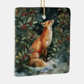 Personalized Christmas Fox Festive Ornament  (Rechts)
