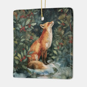 Personalized Christmas Fox Festive Ornament  (Links)