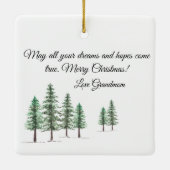 Personalized Christmas Fox Festive Ornament  (Achterkant)