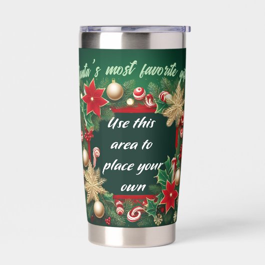 Personalized Christmas Fram On A Geïsoleerde Drinkbeker (Links)