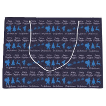 Personalized Christmas Gift Bag - Silhouette Santa