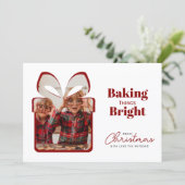 personalized christmas gift photo holiday  feestdagenkaart (Staand voorkant)