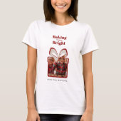 personalized christmas gift photo holiday  t-shirt (Voorkant)