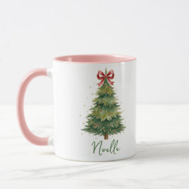 Personalized Christmas Gift -Ribboned Christmas Tr Mok