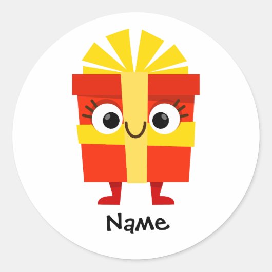 Personalized Christmas Gift Sticker – Custom Name (Voorkant)
