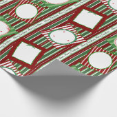 Personalized Christmas Gift Wrap-Scrapbook Cute Cadeaupapier (Hoek)