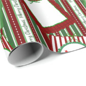 Personalized Christmas Gift Wrap-Scrapbook Cute Cadeaupapier (Rol Hoek)