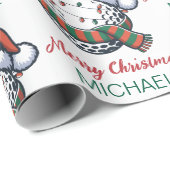 Personalized Christmas Golf Ball  With Santa Hat   Cadeaupapier (Rol Hoek)