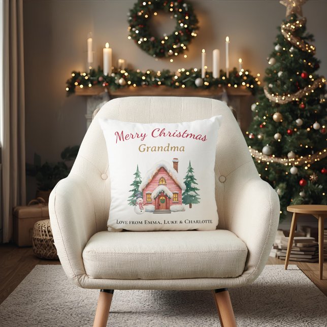 Personalized Christmas Grandma Pillow Gift Kussen (Creator heeft geüpload)