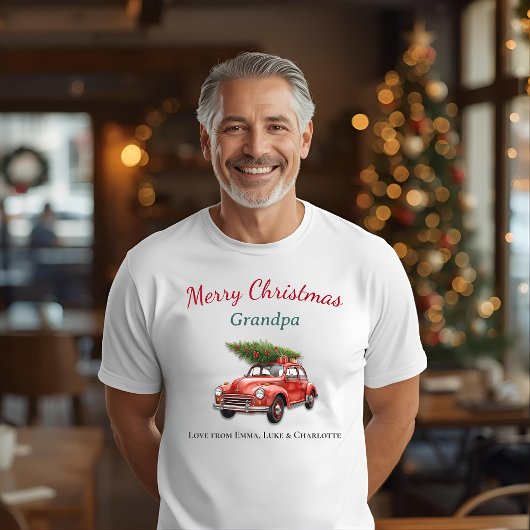 Personalized Christmas Grandpa Shirt Gift