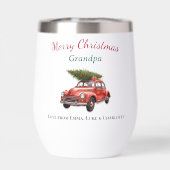 Personalized Christmas Grandpa Tumbler Gift (Achterkant)