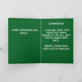 Personalized Christmas Greeting Card for Good Kids Kaart (Binnen)