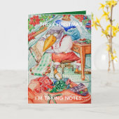 Personalized Christmas Greeting Card for Good Kids Kaart (Gele Bloem)