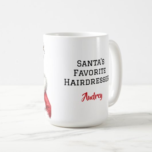Personalized Christmas Hairdresser Koffiemok (Voorkant rechts)
