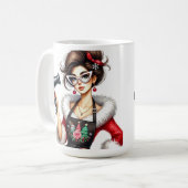 Personalized Christmas Hairdresser Koffiemok (Voorkant links)