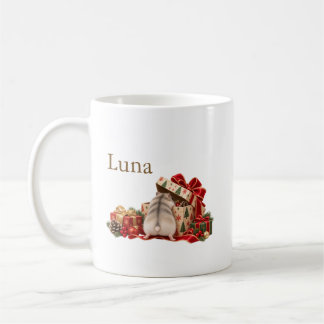 Personalized Christmas Hamster Exploring Gifts Mug Koffiemok
