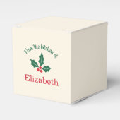 Personalized Christmas Holiday Kitchen Holly Berry Bedankdoosjes (Voorkant Zijde)