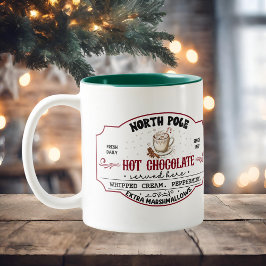 Personalized Christmas Hot Cocoa  Tweekleurige Koffiemok