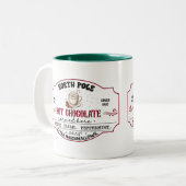 Personalized Christmas Hot Cocoa  Tweekleurige Koffiemok (Voorkant links)