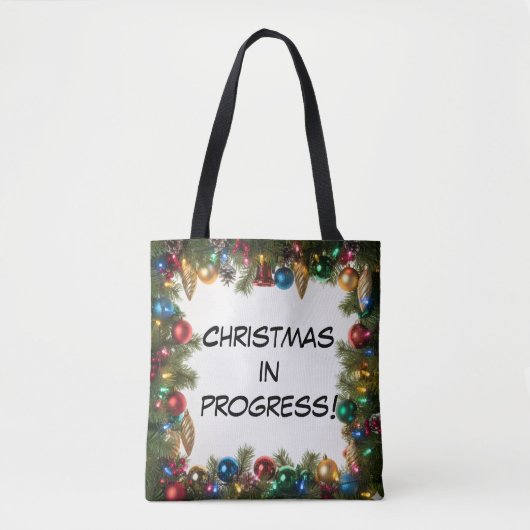 Personalized Christmas In Progress - Tote Bag (Voorkant)