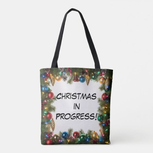 Personalized Christmas In Progress - Tote Bag (Achterkant)