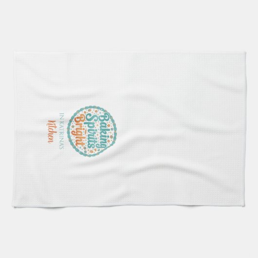 Personalized Christmas Kitchen Towels Theedoek (Horizontaal)