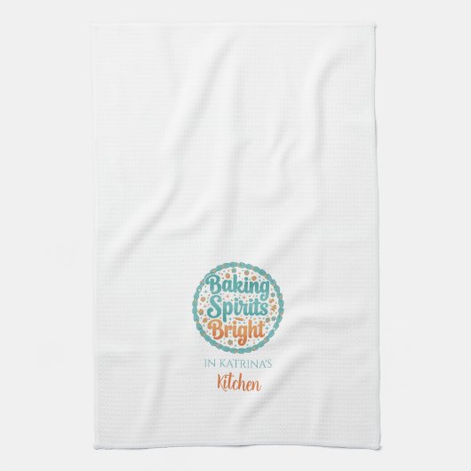 Personalized Christmas Kitchen Towels Theedoek (Verticaal)