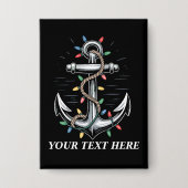 Personalized Christmas Lights Boating Sailing  Button (Voorkant)
